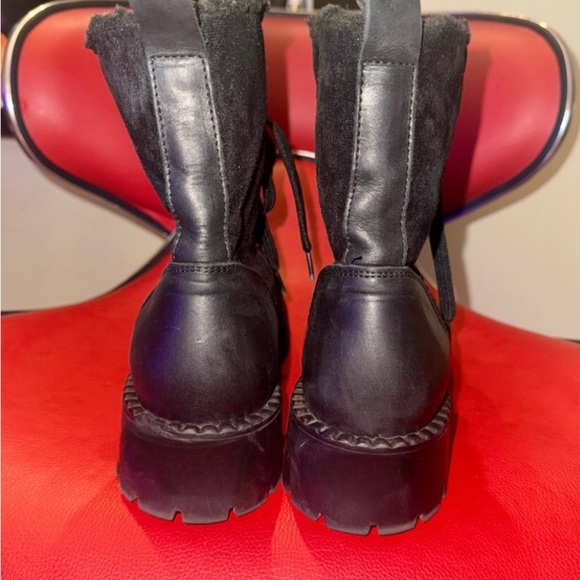 Women's Black Lace-Up Combat-Style Boots by Bootlegger (handmade in Portugal) - Picture 3 of 6